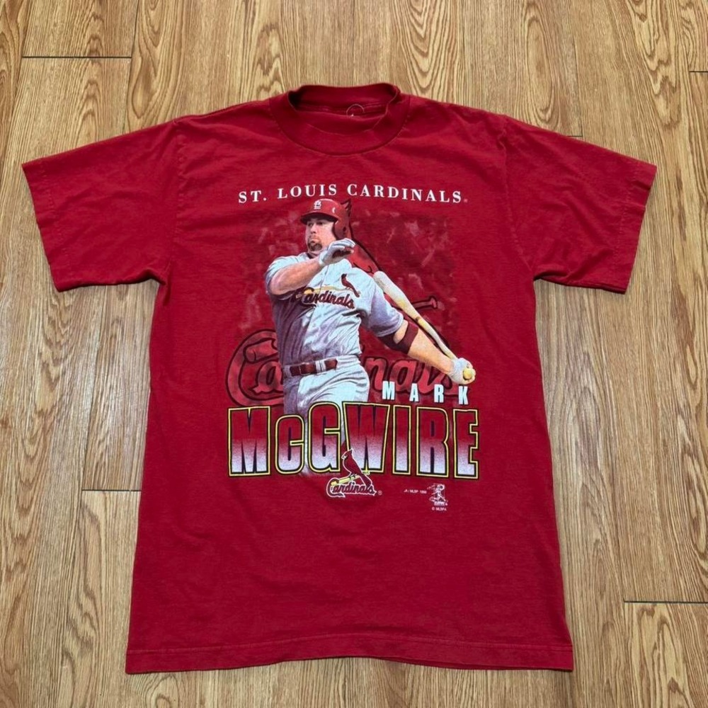 Vintage Saint Louis Cardinals Mark McGwire 1999 MLB Red Shirt Measures‎ Medium